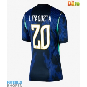 Billiga Brasilien Lucas Paqueta #20 Bortatröja Dam VM 2026 Kortärmad